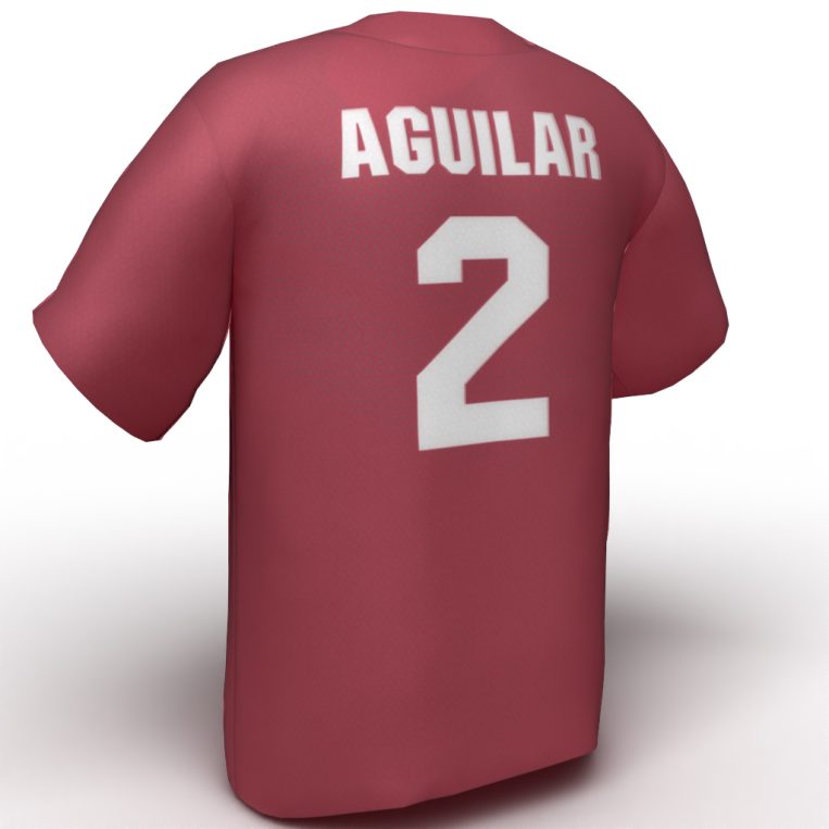 Ali Aguilar USA Softball Jersey red back