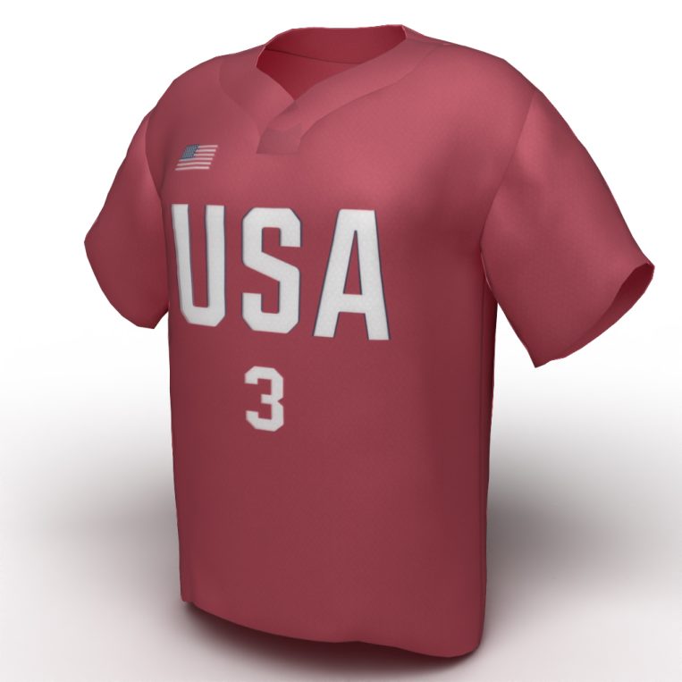 Aly Carda USA Softball Jersey red