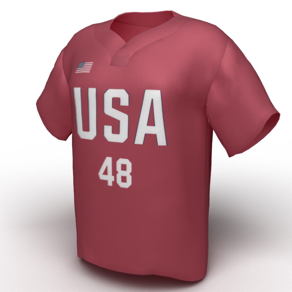 Bubba Nickles USA Softball Jersey Red