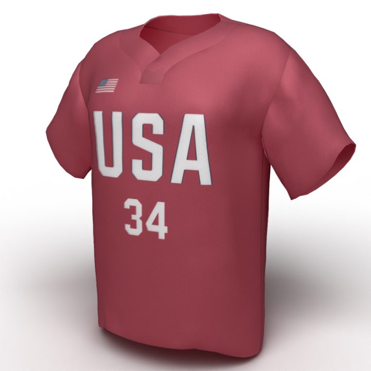 Dejah Mulipola USA Softball Jersey Red