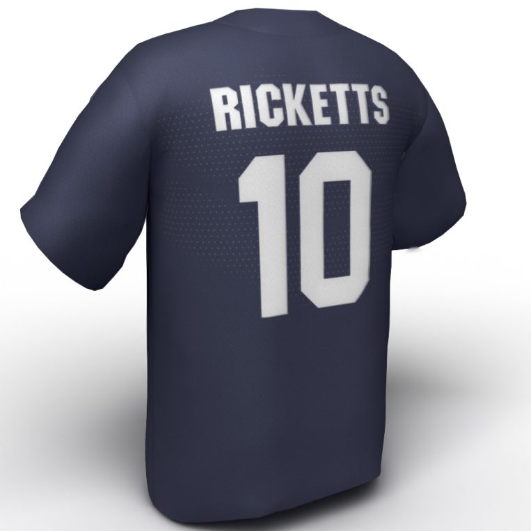 Keliani Rickettes USA Softball Jersey - navy back