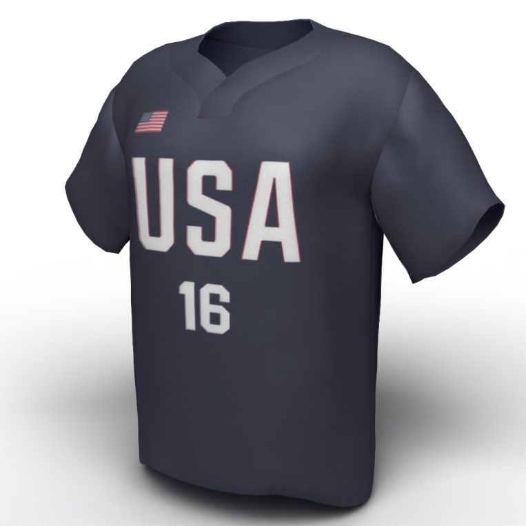 Michelle Moultrie USA Softball Jersey Navy