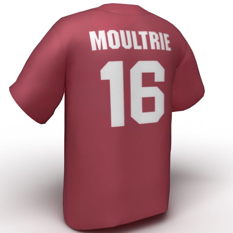 Michelle Moultrie USA Softball Jersey Red back