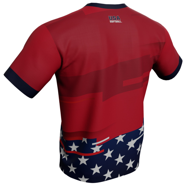 USA Softball American Core Crew Neck Shirt back