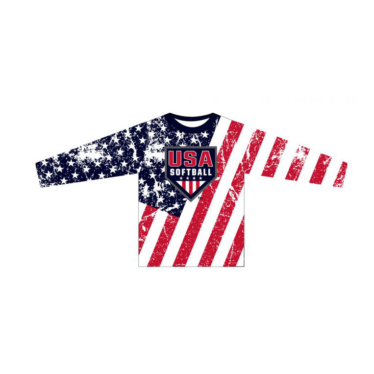 usa flag long sleeve shirt