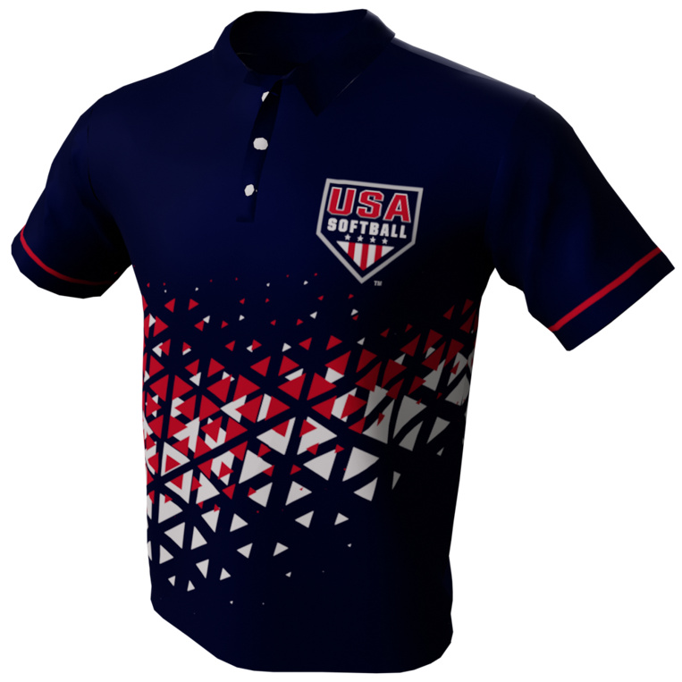 USA Softball Navy Crush Polo Shirt