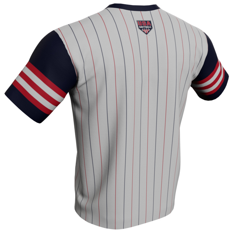 USA Softball Pinstripe Crew Neck Shirt back