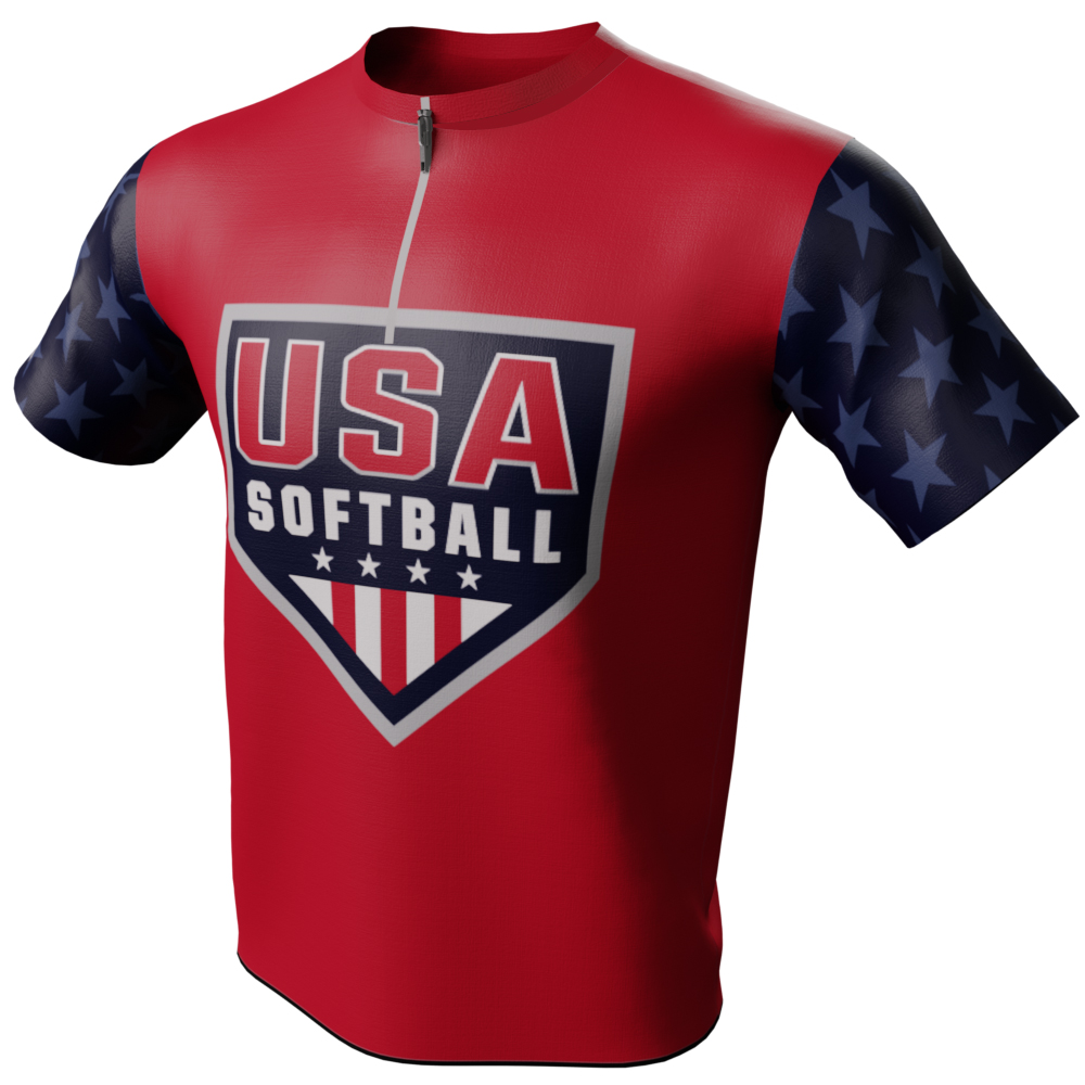 USA Softball Short Sleeve Cage Jacket front