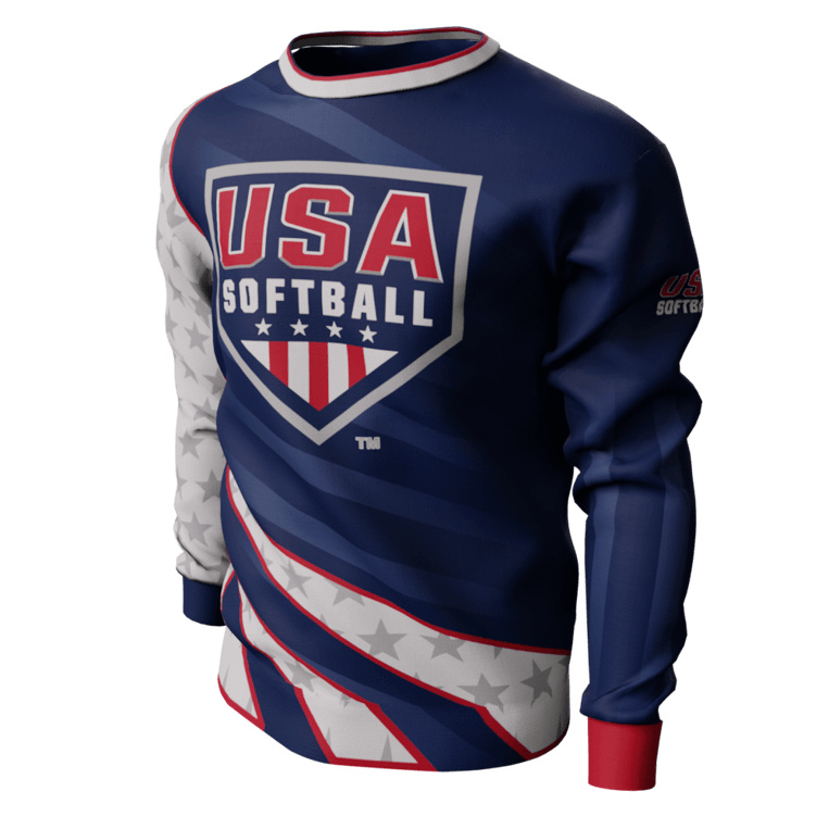 USA Softball Stars and Stripes Long Sleeve Shirt