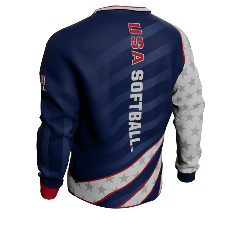 USA Softball Stars and Stripes Long Sleeve Shirt - back