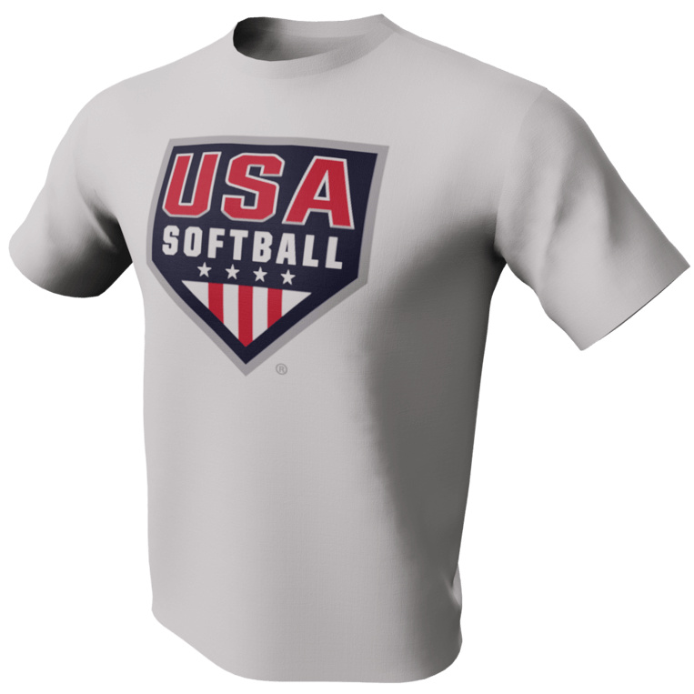 USA Softball White Shield T-Shirt