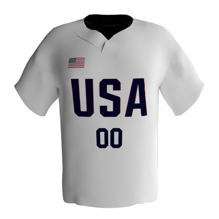 2020 Custom White USA Softball Jersey